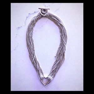 Tiffany & Co. Multi Chain Heart Necklace
